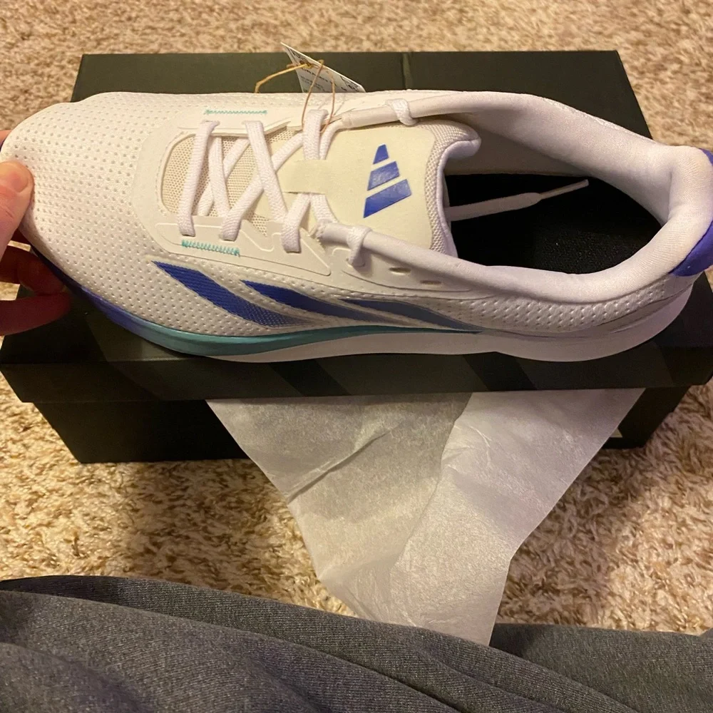 Adidas White and Purple Running Shoes - Picture 2 of 2